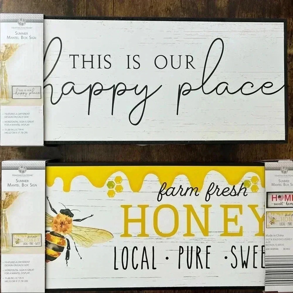 BUNDLE:  2-Huntington Home Summer Mantel Box Signs - Picture 2 of 8